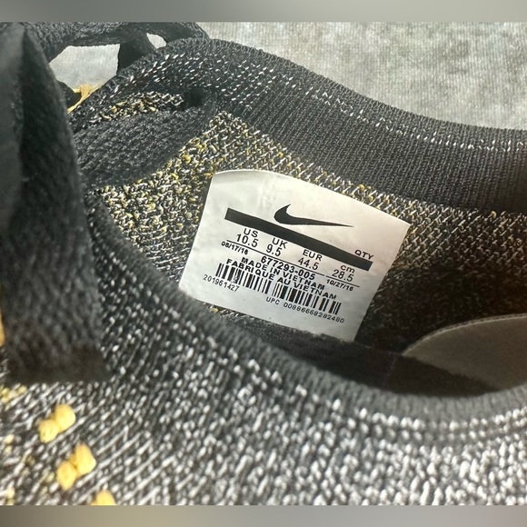 Men\'s Nike Air Vapormax Flyknit Bumblebee Grey Gold Shoes main image 7